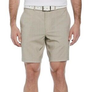 PGA TOUR Men's Stretch Striped 8" Golf Shorts Moisture Wicking Chinchilla 42